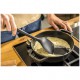 Spatule pour Wok Silicone Noir Manche Bois 31 cm - Staub