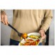 Spatule pour Wok Silicone Noir Manche Bois 31 cm - Staub