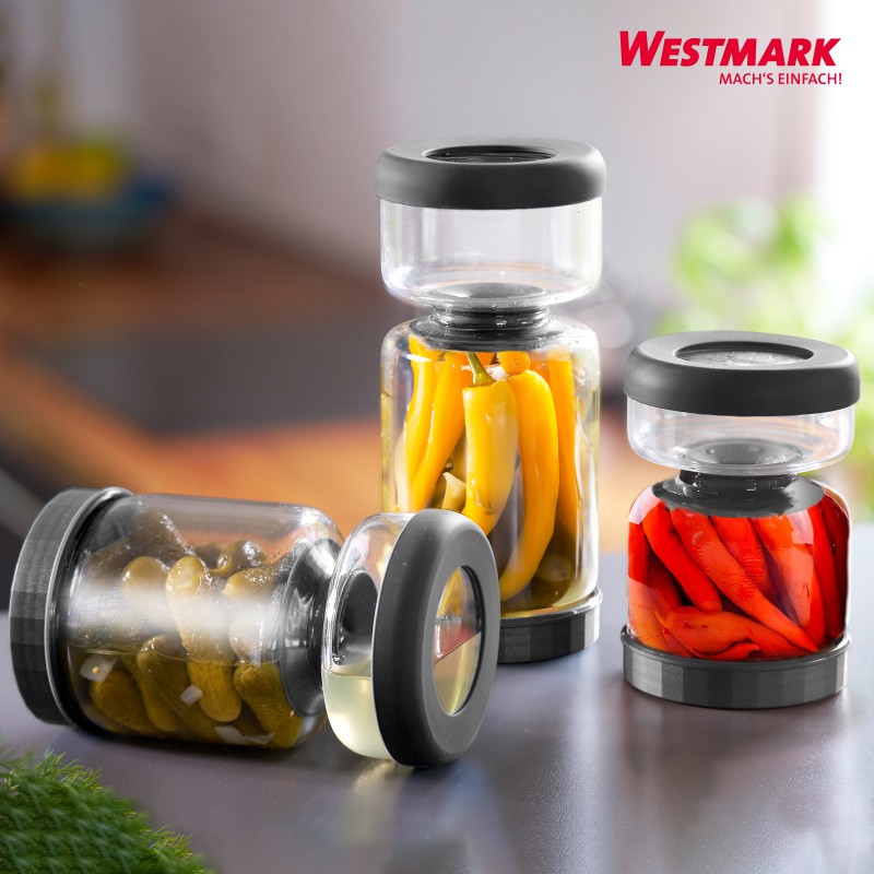 Glazen Pot met Deksel en Zeef 750 ml 15 cm - Westmark