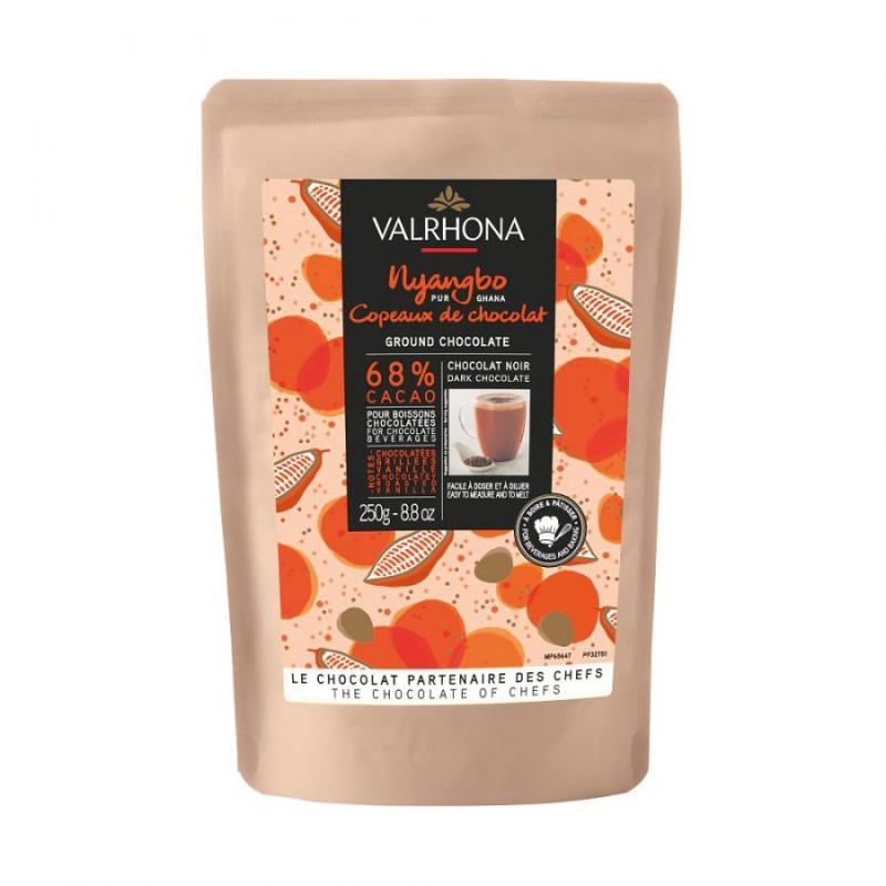 Nyangbo 68% Donkere Chocolade Schilfers 250 g - Valrhona