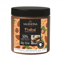 Praliné Lisse Amandes Noisettes Fruité 50% 300 g - Valrhona