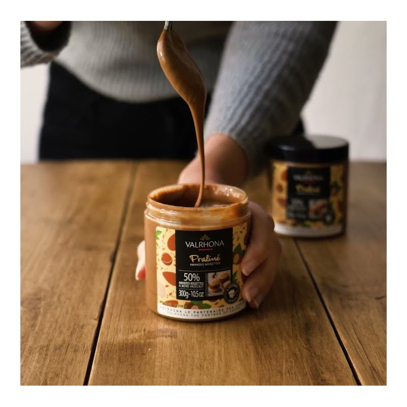 Gladde Praliné Amandel & Hazelnoot 50% 300 g - Valrhona