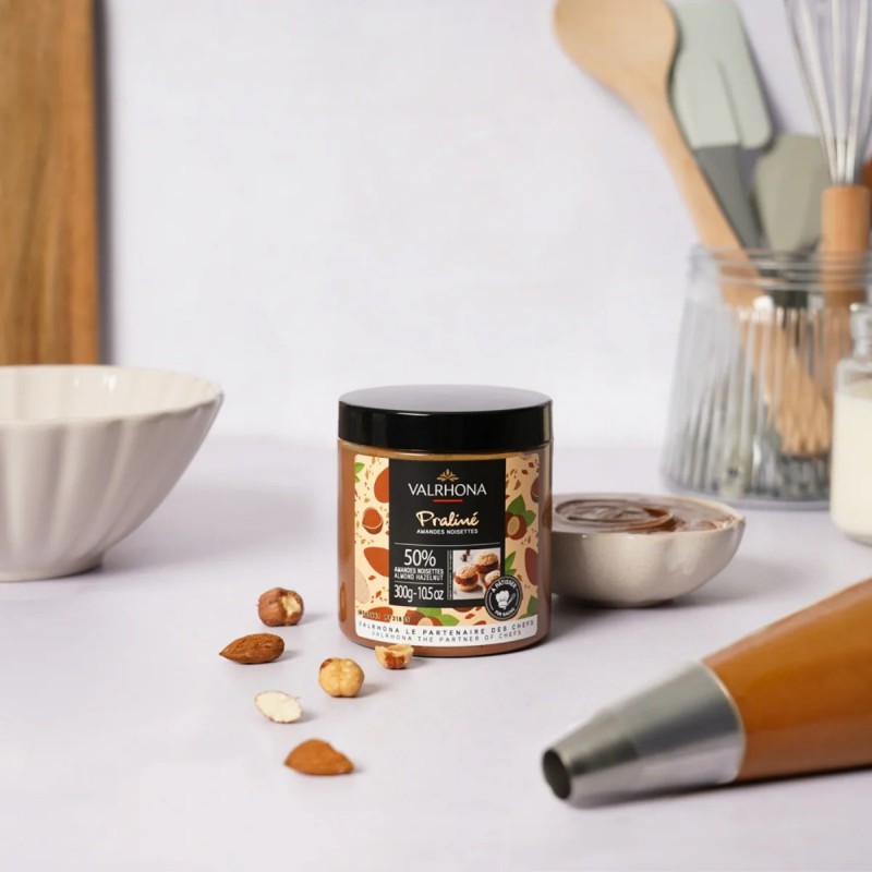 Gladde Praliné Amandel & Hazelnoot 50% 300 g - Valrhona