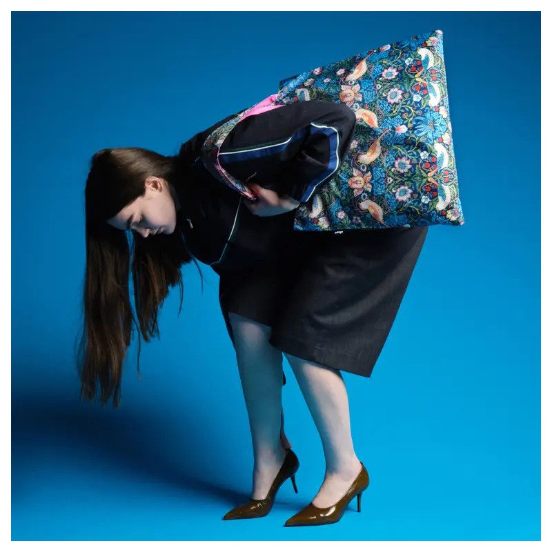 Sac Réutilisable Pliable Stawberry Thief Neon Pink  - LOQI