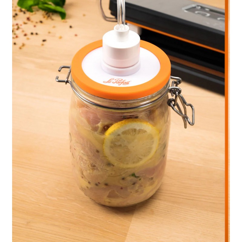 Les Essentiels Couvercle avec Valve Sous-Vide pour Bocal 2 Pcs  - Le Parfait