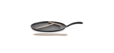 Tradition geëmailleerde gietijzeren pannenkoekenmaker 27 cm + Houten Spatel