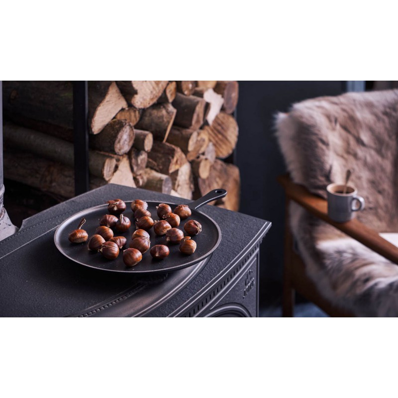 Crêpière Tradition Fonte Emaillée 27 cm + Râteau et Spatule Bois - Le Creuset