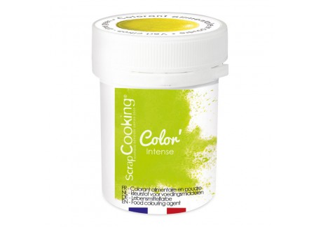 Colorant Alimentaire en Poudre Vert Citron (ou Vert Pistache) 5 g - Scrapcooking