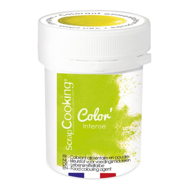 Poedervormige Voedselkleurstof Lime Groen (of Groen Pistache) 5 g - Scrapcooking