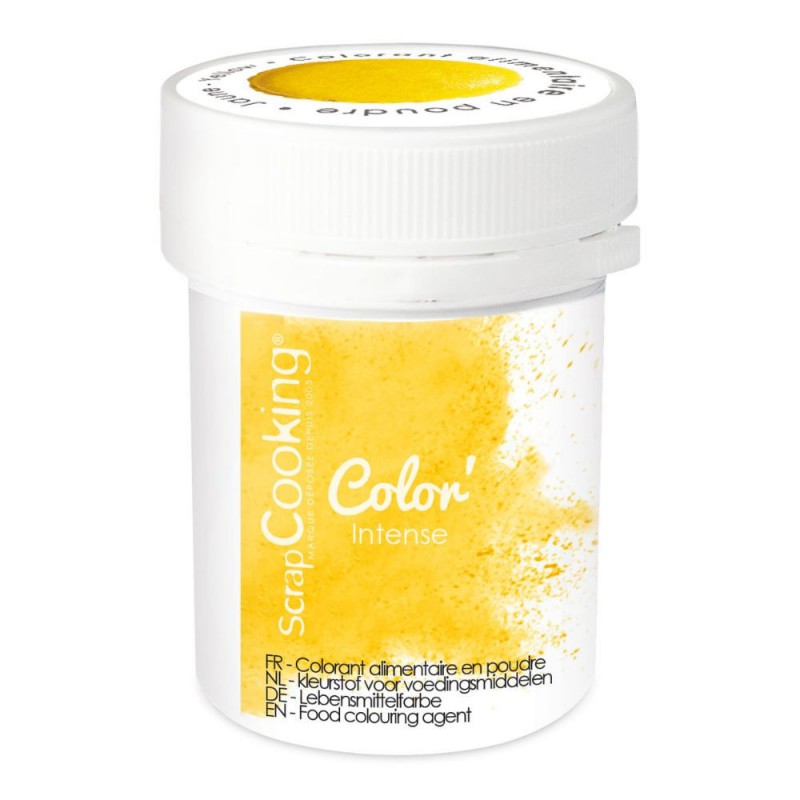Colorant Alimentaire en Poudre Jaune (ou Jaune D'Or) 5 g - Scrapcooking