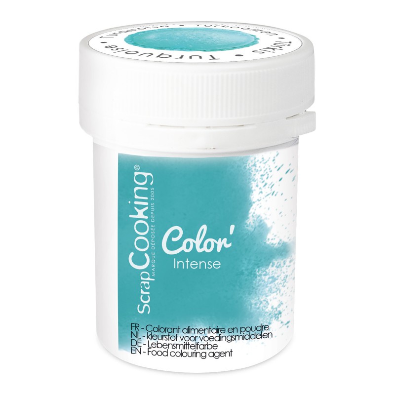 Colorant Alimentaire en Poudre Bleu Turquoise 5 g - Scrapcooking