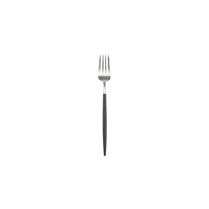 Goa Set Fourchettes à Dessert Inox Brossé Manche Noir 6 pcs  - Cutipol