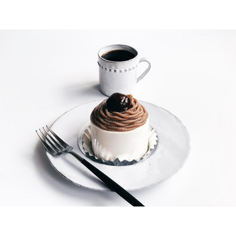 Goa Dessertvork Mat Staal Zwart Heft 6 stk - Cutipol