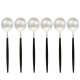 Goa Set Cuillères de Table Inox Brossé Manche Noir 6 pcs  - Cutipol