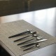 Goa Set Cuillères à Café Inox Brossé Manche Noir 6 pcs  - Cutipol