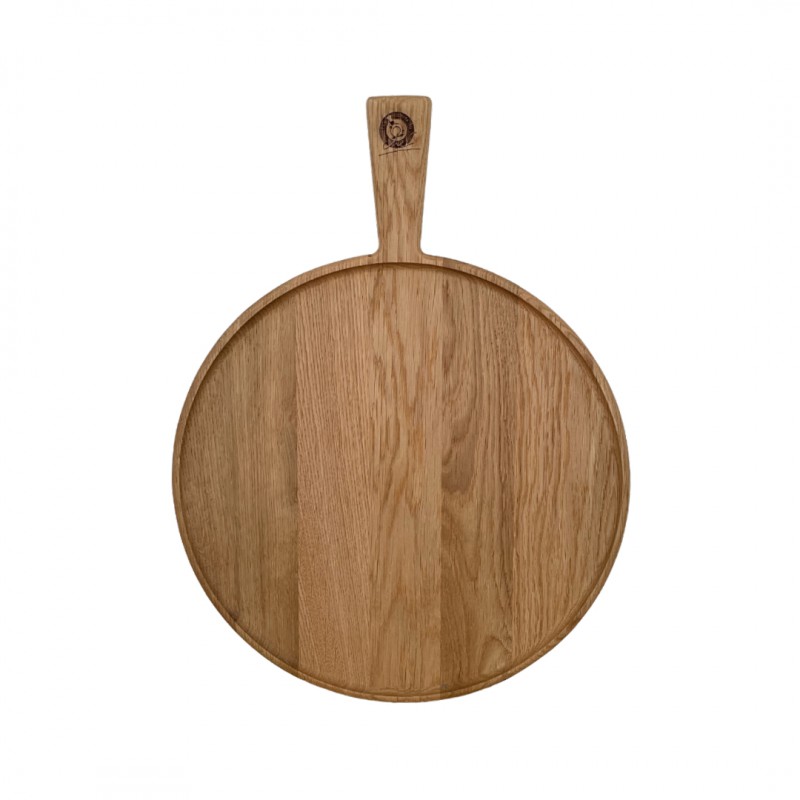 Peppe Ronde Pizza Snij- en Serveerplank  Eikenhout 35x2 cm - Les Planches du Chef