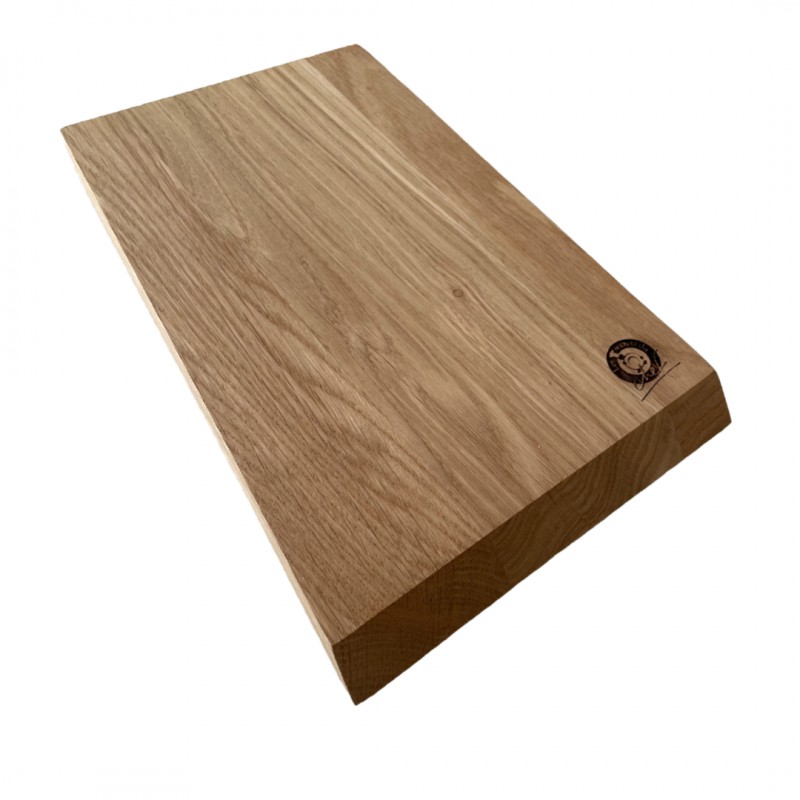 Pierre Planche à Découper Trapèze en Chêne 35x27x1,5 cm - Les Planches du Chef