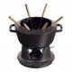 Service à Fondue Savoyarde et Bourguignonne Fonte Emaillée Noir Mat 2,3 l - Staub