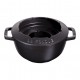 Service à Fondue Savoyarde et Bourguignonne Fonte Emaillée Noir Mat 2,3 l - Staub