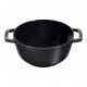 Service à Fondue Savoyarde et Bourguignonne Fonte Emaillée Noir Mat 2,3 l - Staub