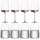 Vivid Senses Verre Vin Fruité fin Vin Blanc/Rouge et Gobelet Eau (8 Pcs) - Schott Zwiesel