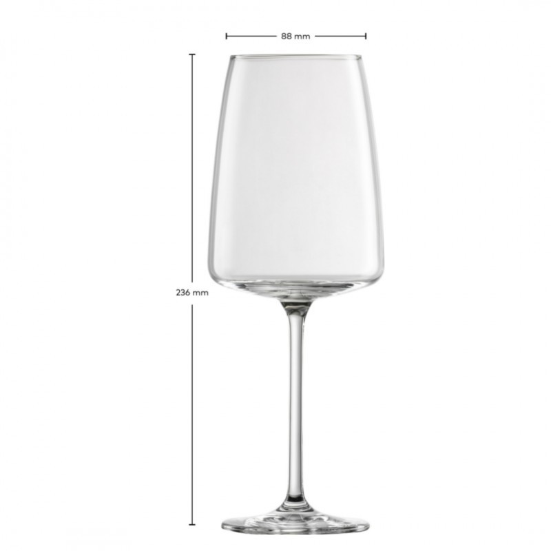 Vivid Senses Verre Vin Fruité fin Vin Blanc/Rouge et Gobelet Eau (8 Pcs) - Schott Zwiesel