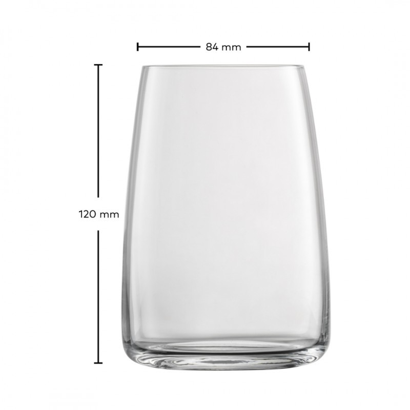 Vivid Senses Verre Vin Fruité fin Vin Blanc/Rouge et Gobelet Eau (8 Pcs) - Schott Zwiesel