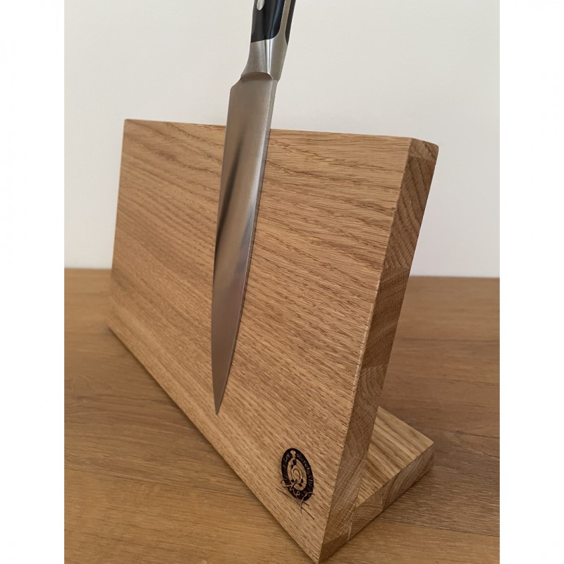 Philippe Bloc Porte Couteaux Magnétique Chêne 32 cm  - Les Planches du Chef