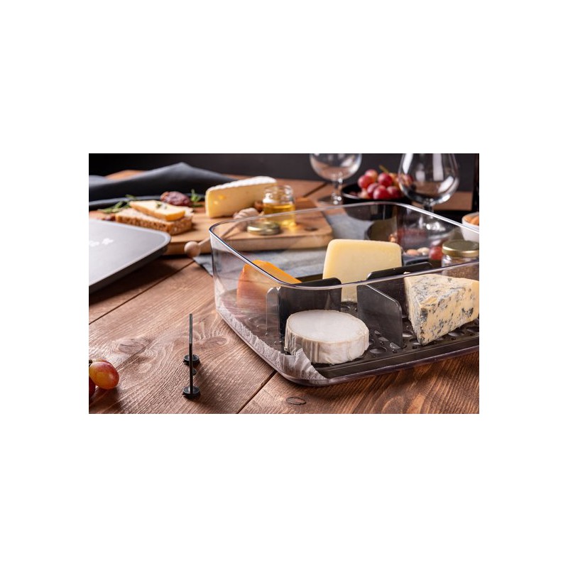 Plus Boîte à Fromage 4 Compartiments avec Couvercle Hermétique 24x24 cm  - Amuse