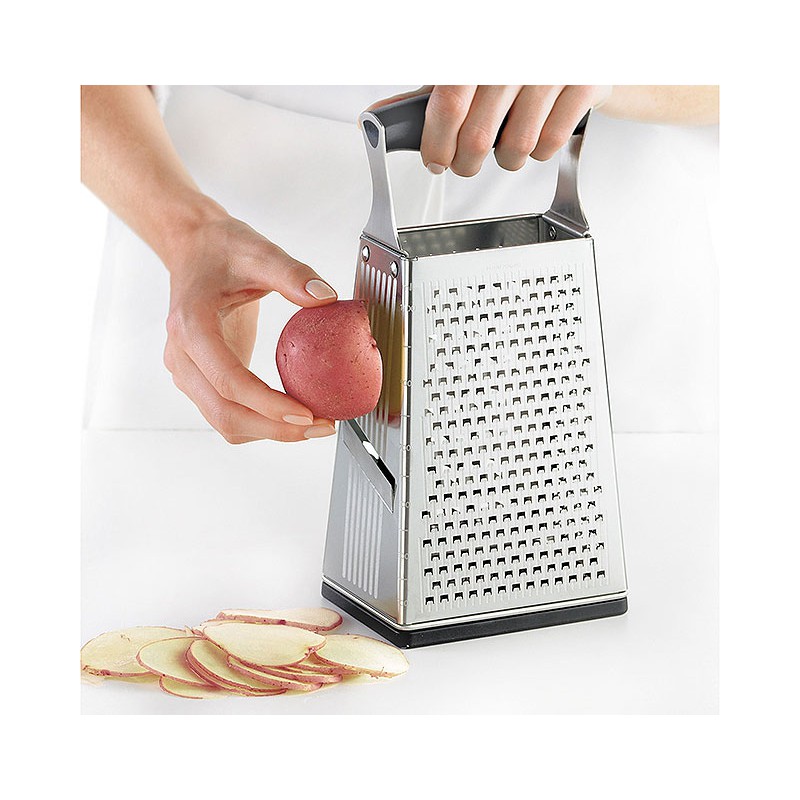 Râpe Fine à Large 4 Faces Inox + Râpe Gingembre - Cuisipro