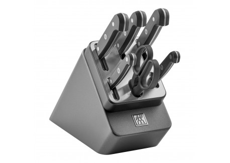 Gourmet Bloc de Couteaux avec Aiguiseur Intégré 7 pcs Anthracite  - Zwilling