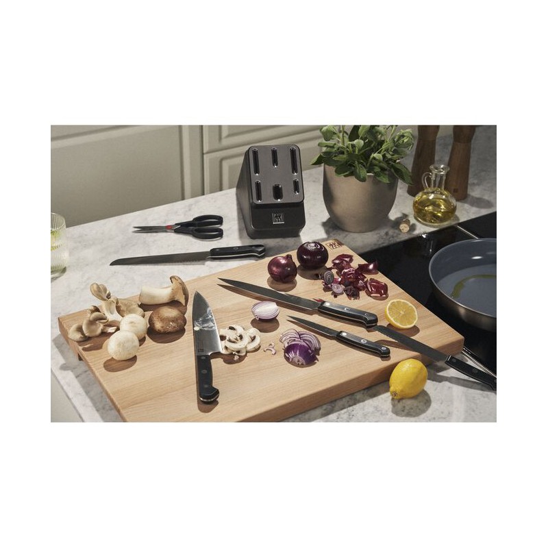 Gourmet Bloc de Couteaux avec Aiguiseur Intégré 7 pcs Anthracite  - Zwilling