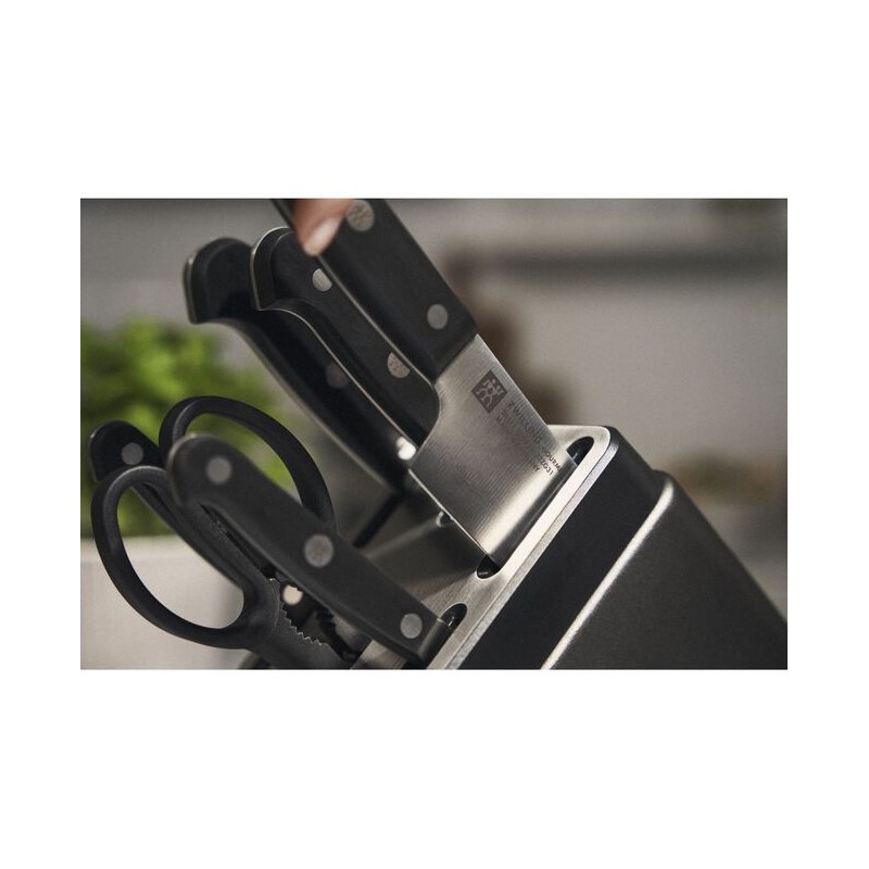 Gourmet Bloc de Couteaux avec Aiguiseur Intégré 7 pcs Anthracite  - Zwilling