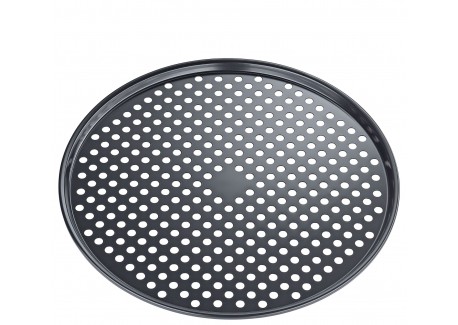 Bake One Plaque à Pizza Ronde en Acier Perforé Antiadhésif 36 cm  - Kuchenprofi