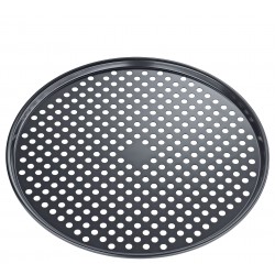 Bake One Plaque à Pizza Ronde en Acier Perforé Antiadhésif 36 cm  - Kuchenprofi