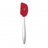 Piccolo Mini Spatule Cuillère Silicone Flexible Rouge et Inox 20 cm