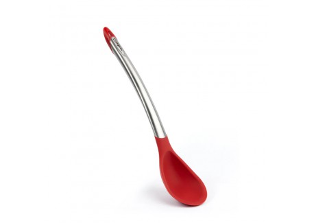 Cuillère à Mélanger Tête Silicone Rouge et Inox 30 cm - Cuisipro