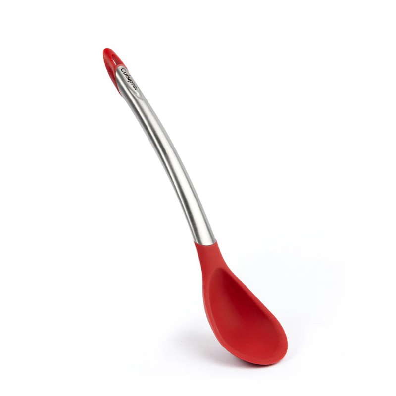 Cuillère à Mélanger Tête Silicone Rouge et Inox 30 cm - Cuisipro