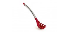 Cuillère à Spaghetti Tête Silicone Rouge et Inox 30 cm