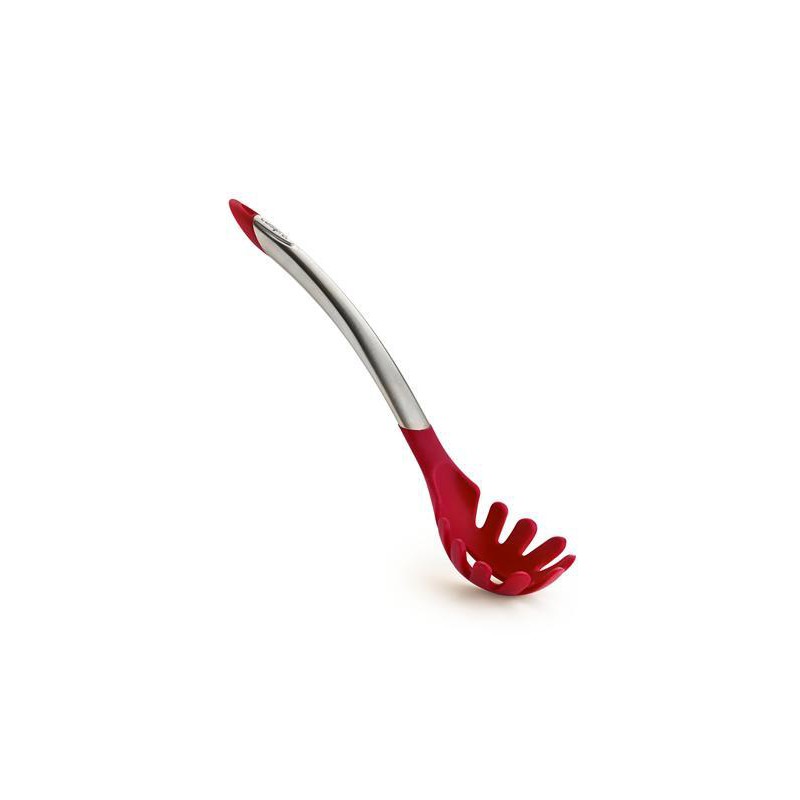 Cuillère à Spaghetti Tête Silicone Rouge et Inox 30 cm - Cuisipro