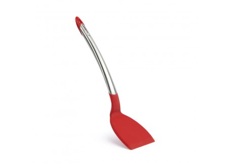 Spatule Tête Silicone Rouge et Inox 30 cm - Cuisipro