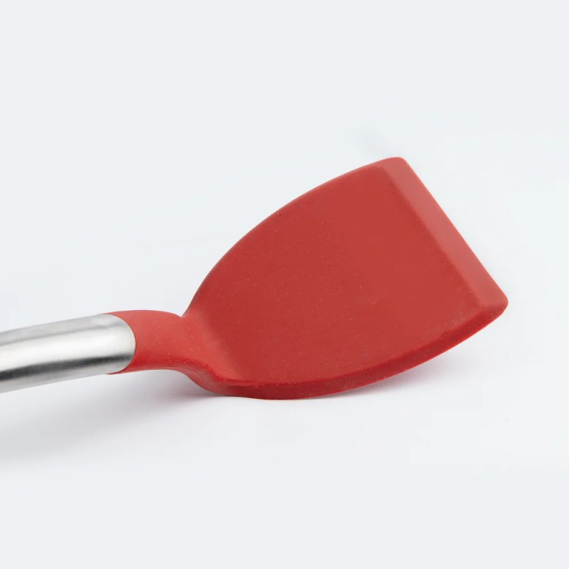 Spatule Tête Silicone Rouge et Inox 30 cm - Cuisipro