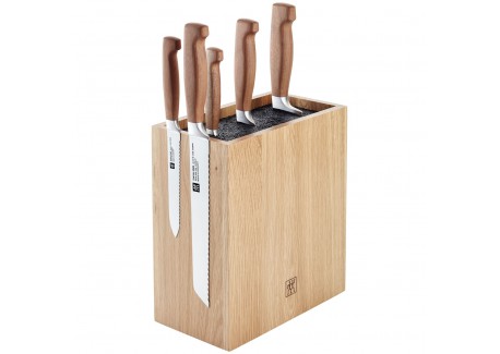Four Star Bloc de Couteaux Spagetti et Magnétique 6 pièces Bois de Chêne  - Zwilling