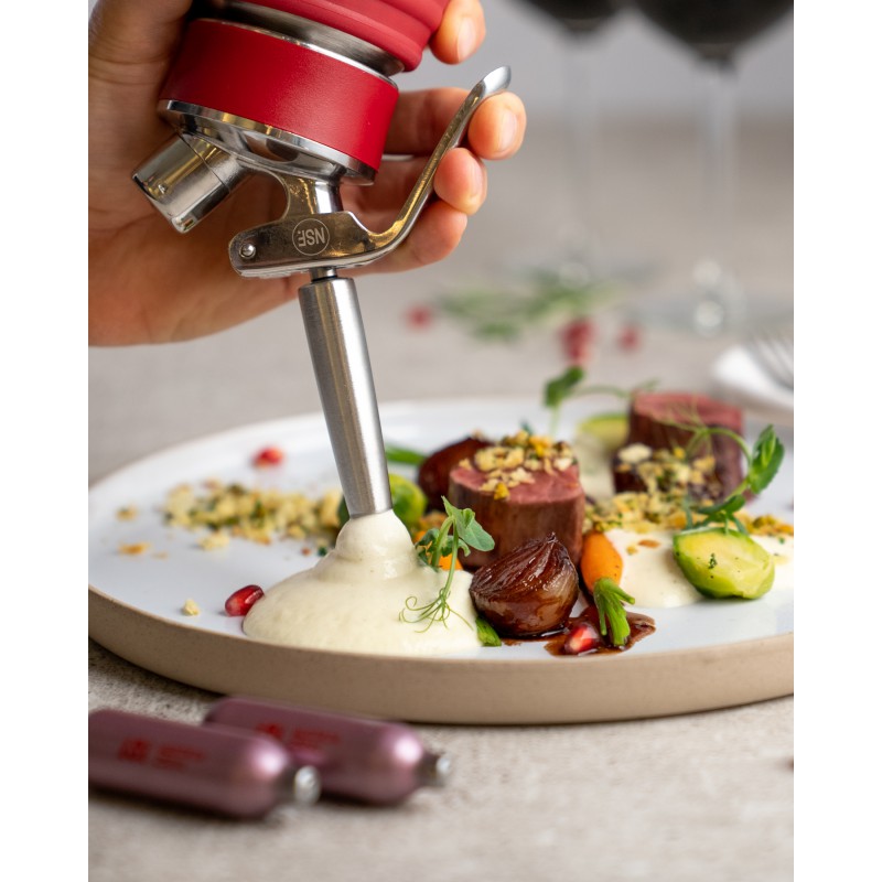 Spuitmondje Rechte van RVS voor Gourmet/Thermo Whip Plus - Isi