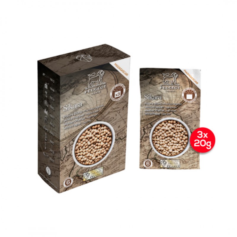 Sachets Fraicheur Poivre Blanc Sikara 3x20g - Peugeot