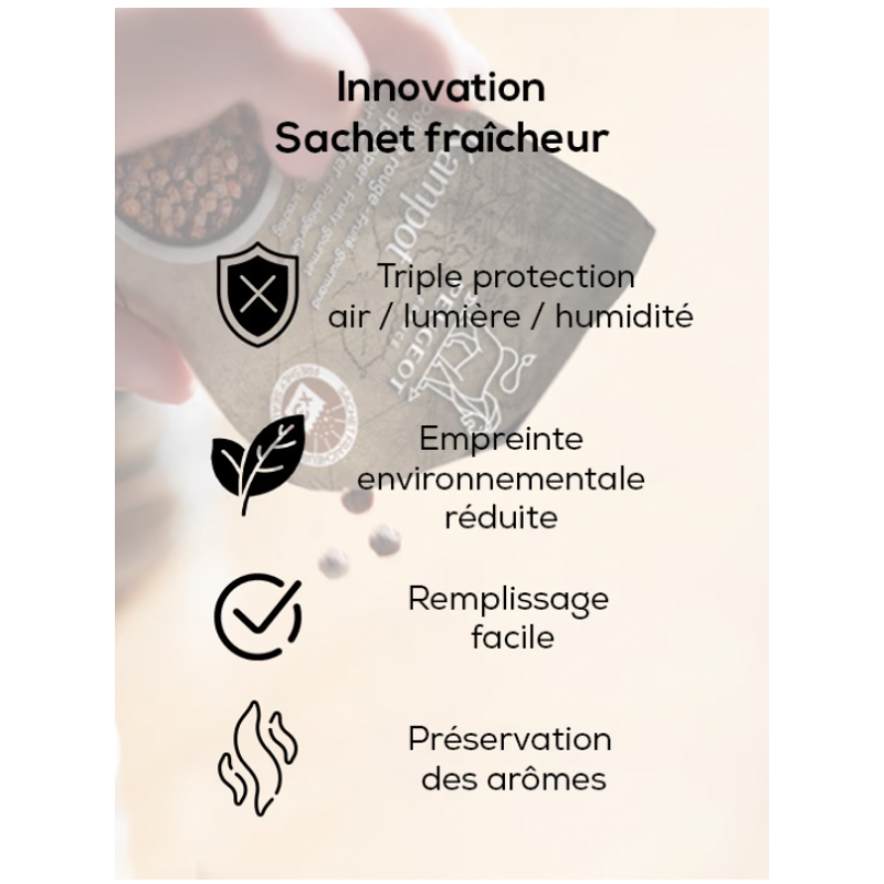 Sachets Fraicheur Poivre Blanc Sikara 3x20g - Peugeot