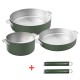 La Merveilleuse RVS Varengroen Trio Kookpan Koekenpan Sauteerpan LSDC Pack - Cookut