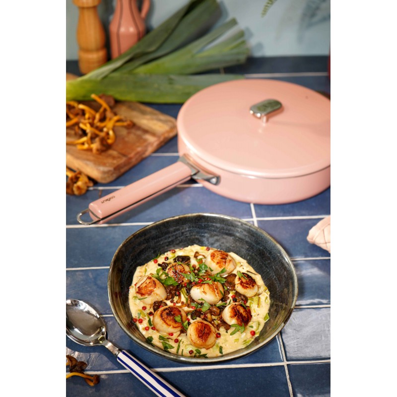 La Merveilleuse RVS Roze Trio Kookpan Koekenpan Sauteerpan LSDC Pack - Cookut