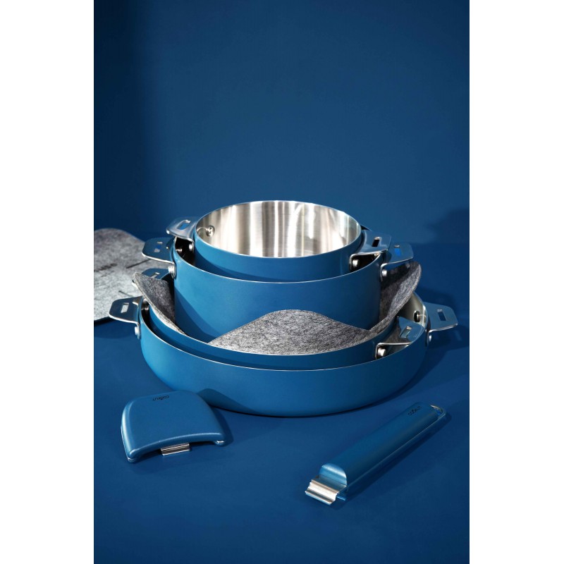 La Merveilleuse RVS Blauw Trio Kookpan Koekenpan Sauteerpan LSDC Pack - Cookut