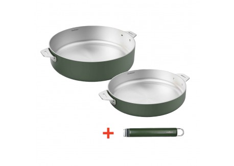 La Merveilleuse Inox Vert Fougère Duo Poêle 24 cm Sauteuse 28 cm Pack LSDC  - Cookut